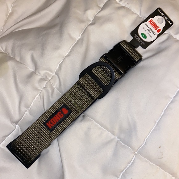 🐶 KONG® L Green Chew Resistant Dog Collar Ultra Durable Pet Pets Leash Dog NWT - Picture 6 of 9